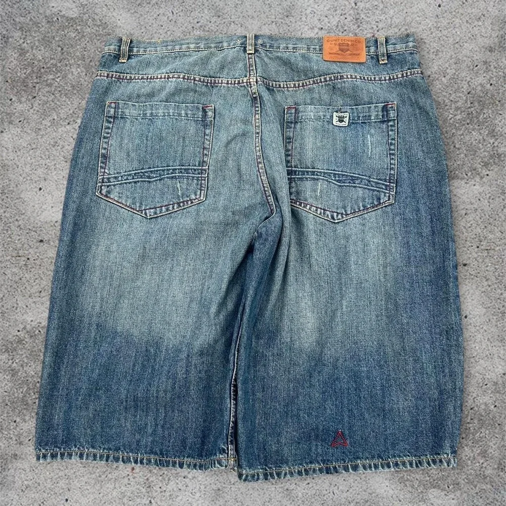 Vintage G Unit Embroidered Y2K 2000s Baggy Jorts 42 Wide Leg 13